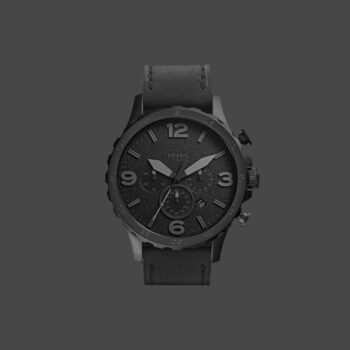 Fossil Nate Sport - Montre Fossil Homme Chronographe Acier Noir Cadran Noir Bracelet Acier